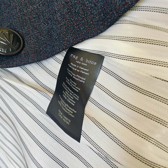 NWT rag & bone Paloma Wool Blazer Jacket Classic Fit - Picture 10 of 10